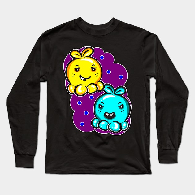 Kawaii Octopus Monster Plushies Long Sleeve T-Shirt by Redmanrooster